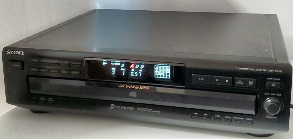 The Sony CDP-CD215 5 disc changer